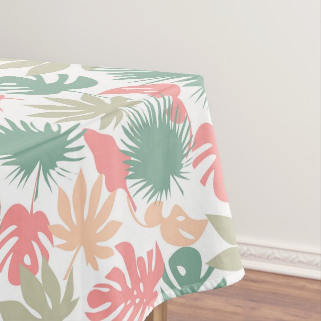 Retro, tropisch, Blätter Tischdecke (Beispiel)