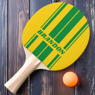 Retro-Tropische-Banane-Doppel-Board-Streifen mit N Tischtennis Schläger