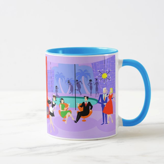 Retro tropische Cocktail-Party-Tasse Tasse (Rechts)