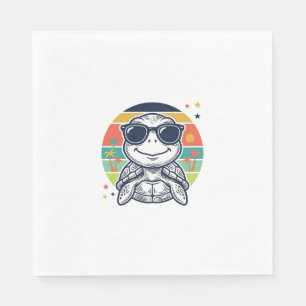Retro-Tropische-Sch Schildkröte-Sonnenbrille-Stran Serviette