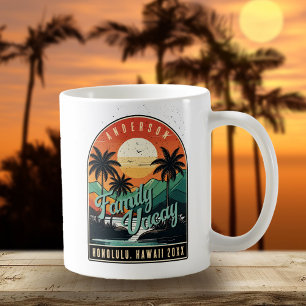 Retro-Tropischer Familienurlaub ID1135 Kaffeetasse