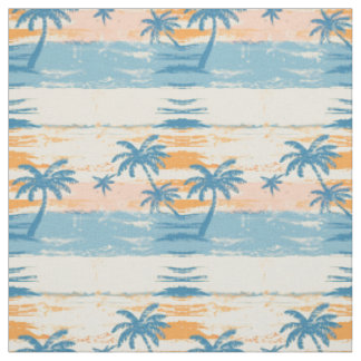 Retro-Tropischer Strand Stoff