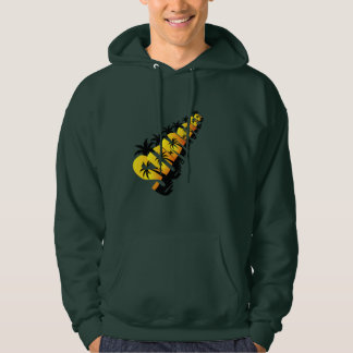 Retro-Tropisches Sommer-Typografie-Design mit Palm Hoodie
