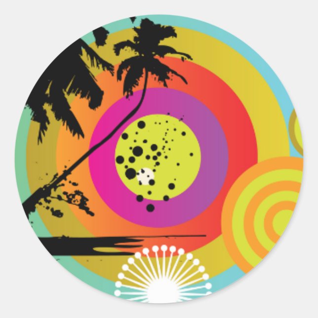 Retro Tropix Business Stickers (Vorderseite)