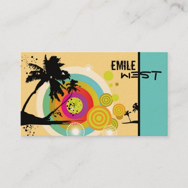 Retro Tropix Visitenkarten Visitenkarte (Vorderseite)