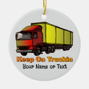Retro Trucker 2 Keramik Ornament