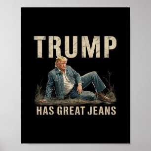 Retro Trump hat großartige Jeans Meme Poster