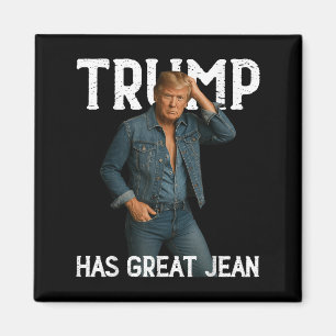 Retro Trump hat große Jeans Meme Magnet