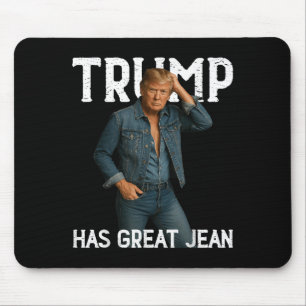 Retro Trump hat große Jeans Meme Mousepad