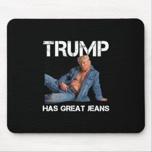 Retro Trump Hat Große Jeans Meme Vintage Mousepad