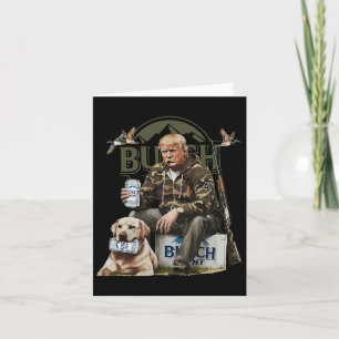 Retro Trump Jagd auf Hirsch Funny Beer Drink Bier Karte