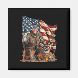 Retro Trump Jagd auf Hirsch Funny Beer Drink Bier Magnet
