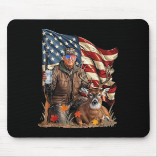 Retro Trump Jagd auf Hirsch Funny Beer Drink Bier Mousepad