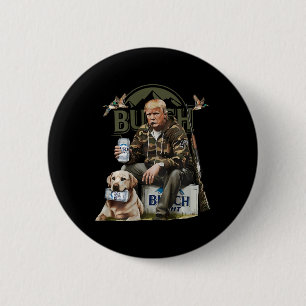 Retro Trump Jagd Hirsch Funny Drink Beer Hunti Button