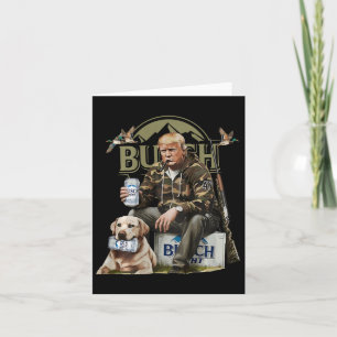 Retro Trump Jagd Hirsch Funny Drink Beer Hunti Karte