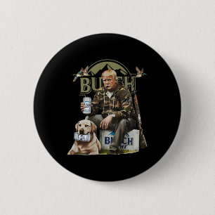 Retro Trump jagt Hirschbraun trinken Button