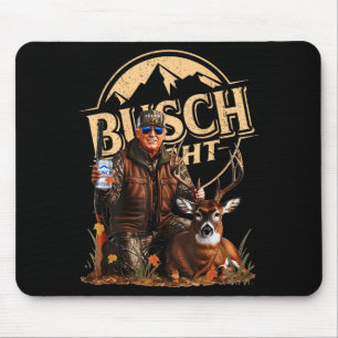 Retro Trump jagt Hirsche lustiges Bier trinkendes Mousepad