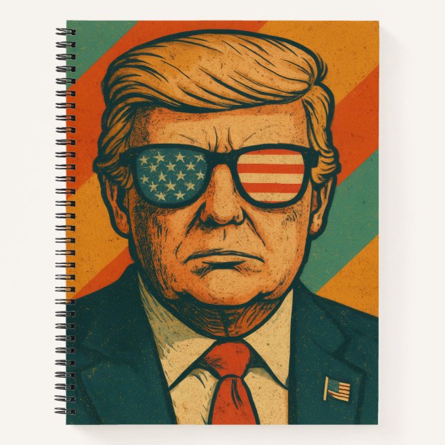Retro Trump Notizbuch (Vorderseite)