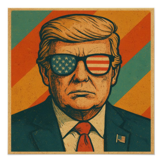 Retro Trump Poster (Vorderseite)