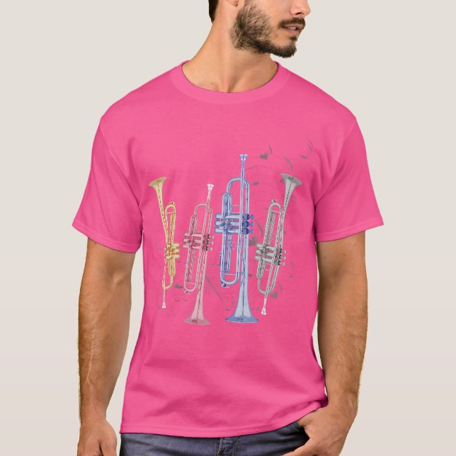Retro Trumpet T Shirt Trumpet Kids Trumpet Girl Tr (Vorderseite)