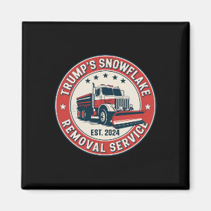 Retro Trumps Snowflake Removal Service Funny Trum Magnet