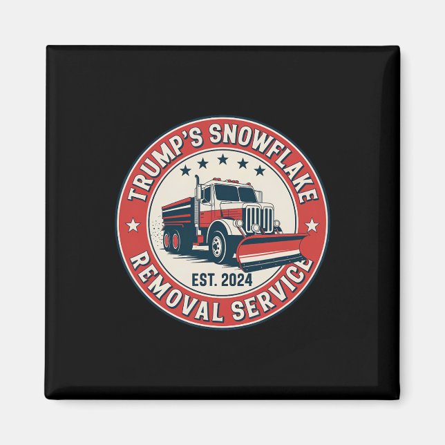 Retro Trumps Snowflake Removal Service Funny Trum Magnet (Vorne)