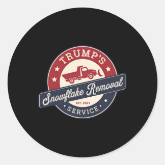 Retro Trumps Snowflake Removal Service Funny Trum Runder Aufkleber