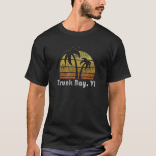 Retro Trunk Bay Jungfrau Islands T-Shirt