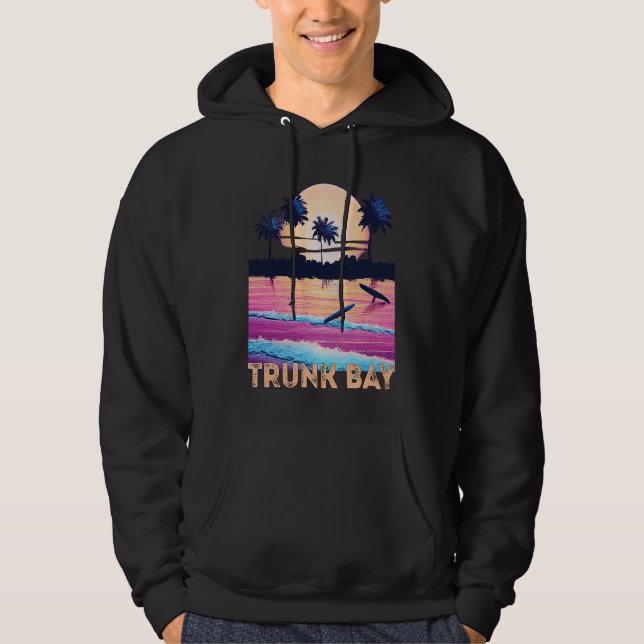 Retro Trunk Bay USVI Souvenir Surf Hoodie (Vorderseite)