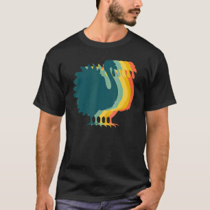 Retro Truthahn Farben Stylische Bunte Truthähne Da T-Shirt