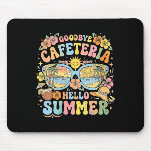 Retro-Tschüss-Kantine-Hallo-Sommerstrand der Fraue Mousepad
