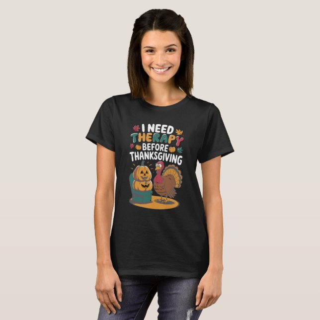 Retro Turkey Therapy  T-Shirt (Vorne ganz)