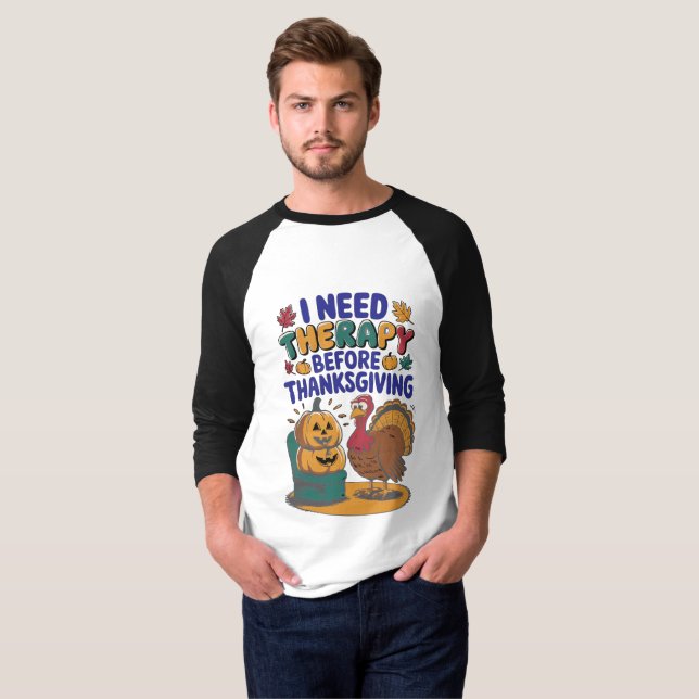 Retro Turkey Therapy  T-Shirt (Vorne ganz)
