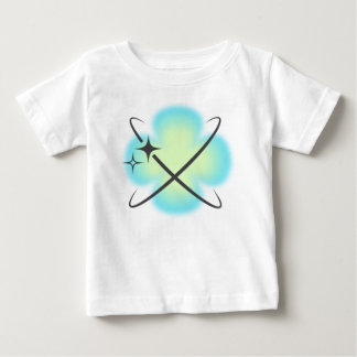 Retro Türkis Atomare Blume Baby T-shirt
