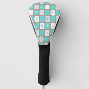 Retro Türkis-Sternexplosion-Fahrer-Abdeckung Golf Headcover