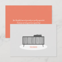 Retro Turntable Record Cabinet Danke Karte