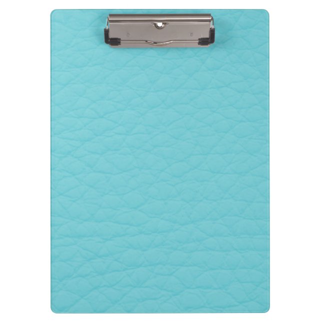 Retro-Turquoise Aquamarine Leder Custom Klemmbrett (Vorderseite)