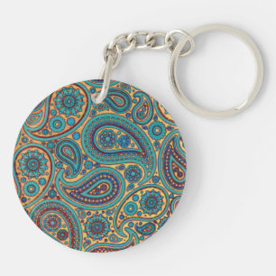 Retro Turquoise Arc-en-ciel motif Paisley