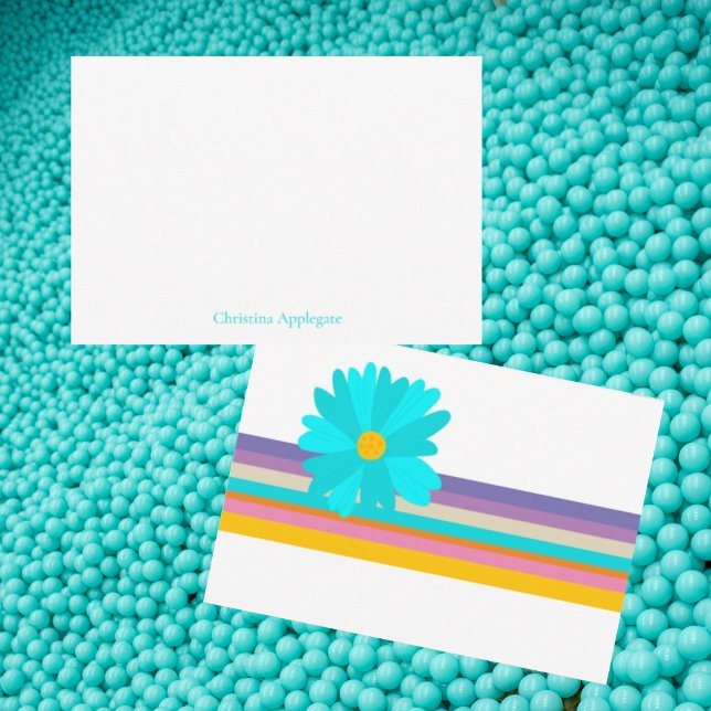 Retro Turquoise Baby Girl Douche Merci (Créateur téléchargé)