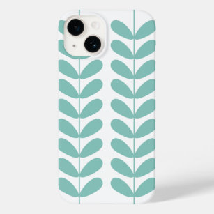 Retro Turquoise Blume Mitte Jahrhundert Moderne Case-Mate iPhone 14 Hülle