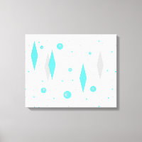 Retro Turquoise Diamond & Sternexplosion Leinwand
