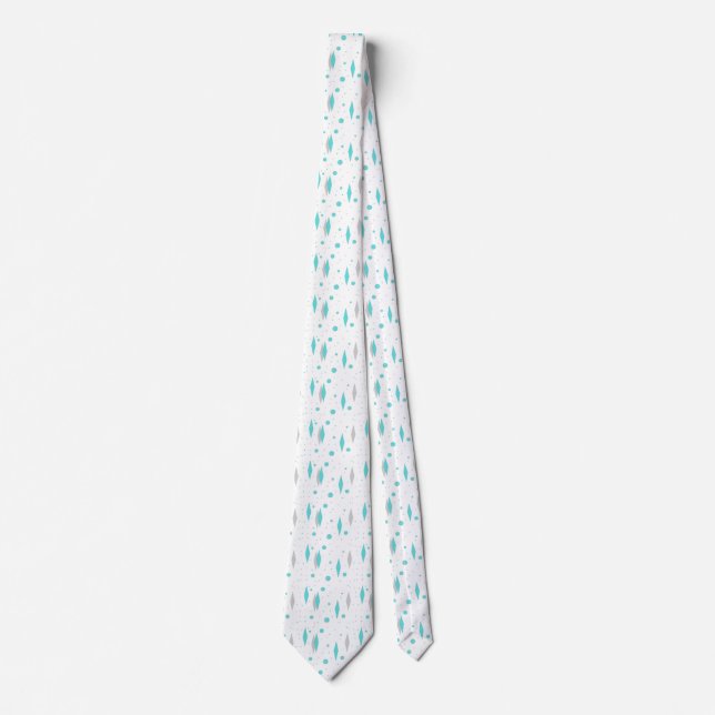 Retro Turquoise Diamond & Sternexplosion Necktie Krawatte (Vorderseite)