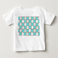 Retro Turquoise Sternexplosionen Baby T - Shirt