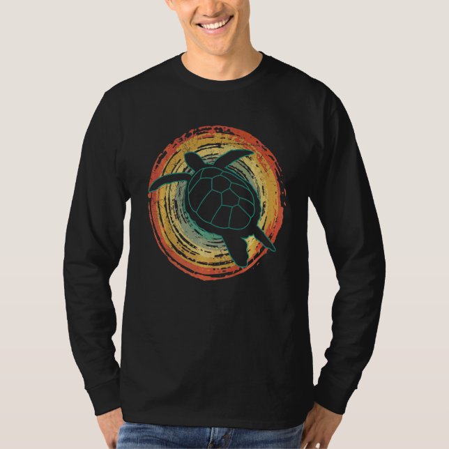Retro Turtle Diver Shimmer Turtles 1 T-Shirt (Vorderseite)