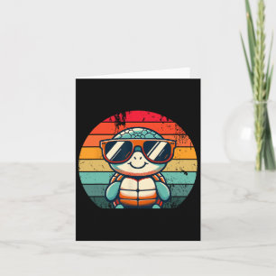 Retro Turtle in Sungles Grillen Pool Party Funny T Karte