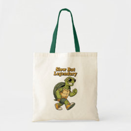 Retro Turtle Legendary Pace Canvas Tote Bag