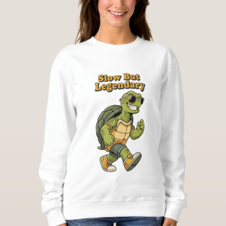 Retro Turtle Slow But Legendary Women’s Sweatshirt