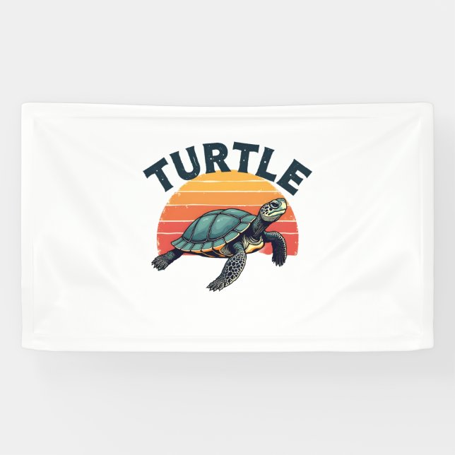 Retro Turtle T - Shirt Banner (Horizontal)
