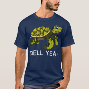Retro Turtles Muschel Yeah Schildkröte T-Shirt