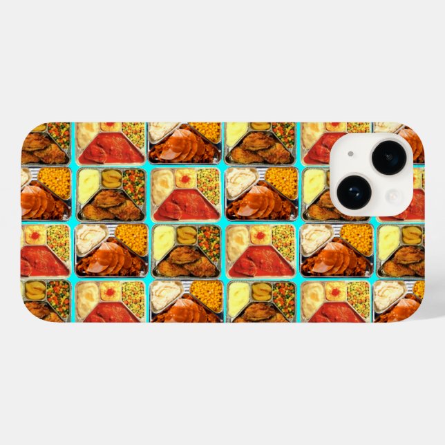 Retro TV Dinner Trays Case-Mate iPhone 14 Hülle (Rückseite (Horizontal))